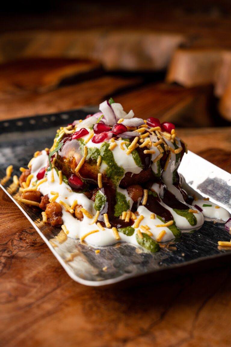 Samosa Chaat at Rasoi Waterfront on the Pre Show Menu